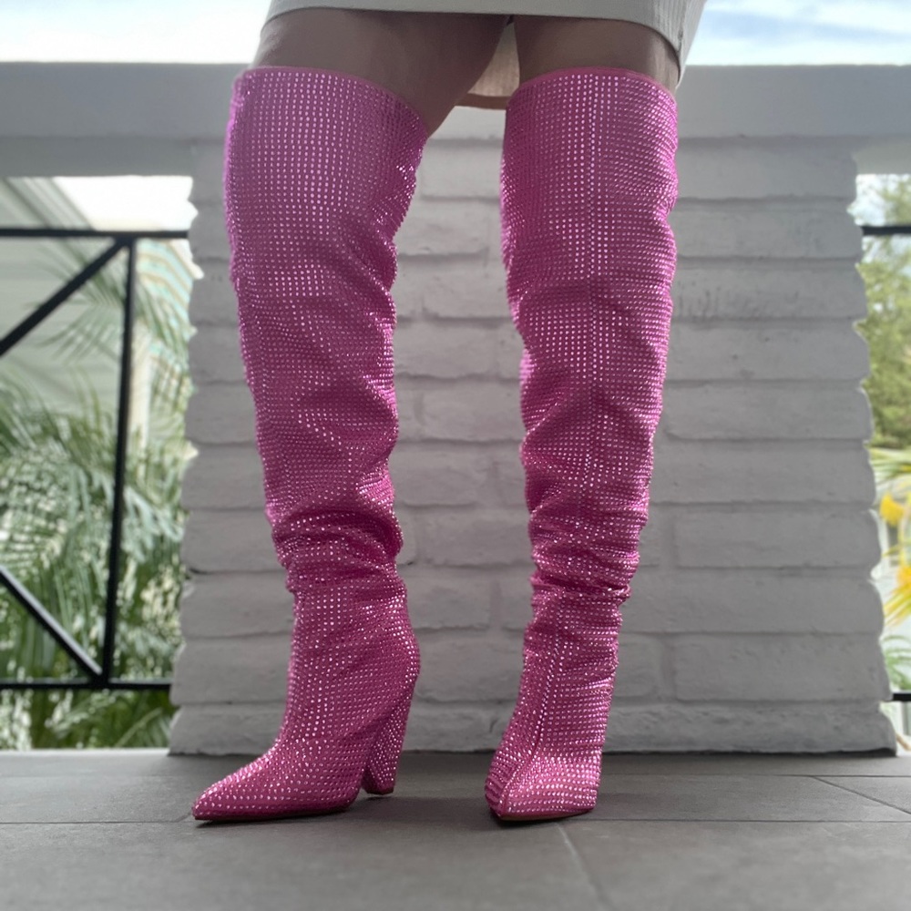 New Liliana Crystal Over the Knee Boots US Sizes 7-11